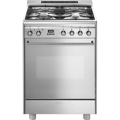 Smeg gp61x9 Gasherd mit Pyrolyseofen 60 cm Edelstahl