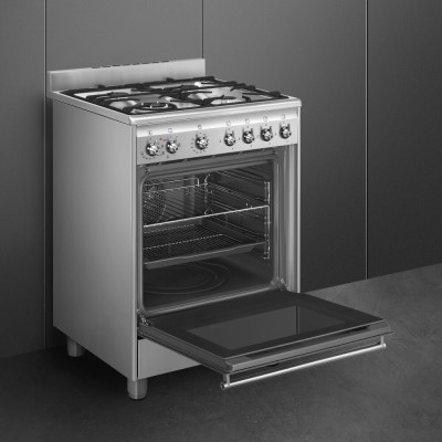 Smeg sx61gm 60 cm Edelstahl-Arbeitsplatten-Gasherd