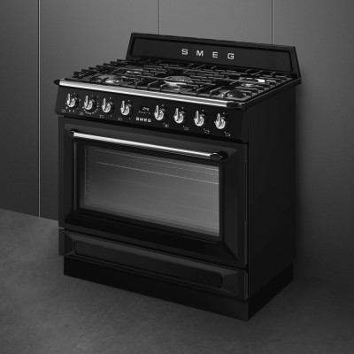Smeg tr90gmbl 90cm Gas-Tischherd schwarz