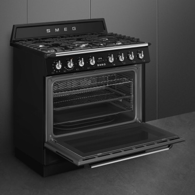 Smeg tr90gmbl 90cm Gas-Tischherd schwarz