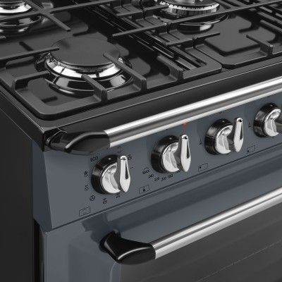 Cuisinière à gaz de comptoir Smeg TR90GMGR 90 cm, grise