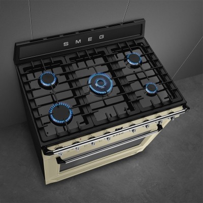 Smeg tr90gmp cucina da appoggio a gas 90 cm panna