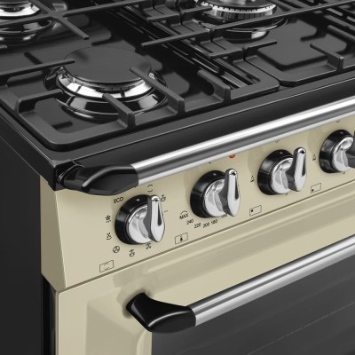 Smeg tr90gmp 90cm Gaskochfeld creme