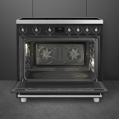 Smeg c9immb2 90 cm schwarzer Arbeitsplatten-Induktionsherd