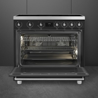 Smeg c9immb2 90 cm schwarzer Arbeitsplatten-Induktionsherd