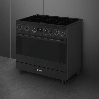 Smeg c9imn2 cucina induzione da appoggio 90 cm nero