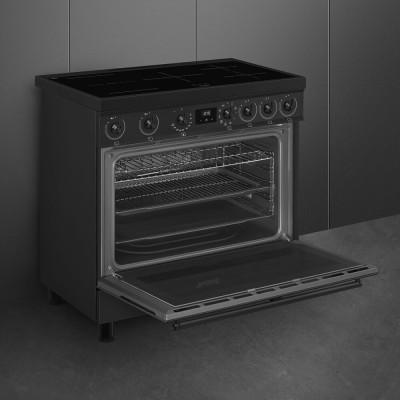 Smeg c9imn2 90cm black countertop induction cooker
