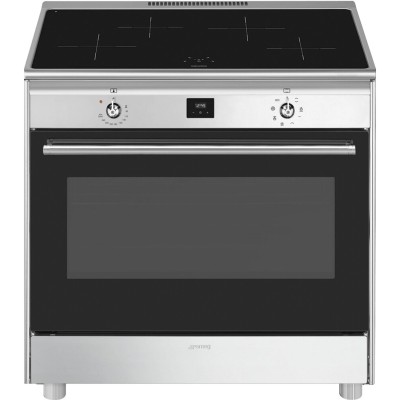 Placa de inducción de encimera Smeg cg90cixt de 90 cm en acero inoxidable