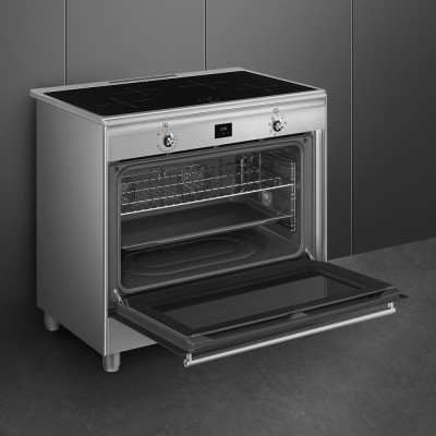 Smeg cg90cixt cucina induzione da appoggio 90 cm acciaio inox