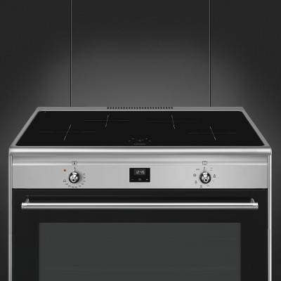 Placa de inducción de encimera Smeg cg90cixt de 90 cm en acero inoxidable