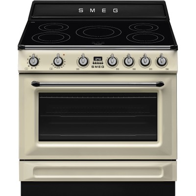 Plaque de cuisson à induction de comptoir Smeg tr90imp 90 cm crème