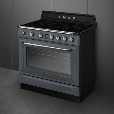 Smeg tr90imgr 90cm Arbeitsplatten-Induktionskochfeld grau