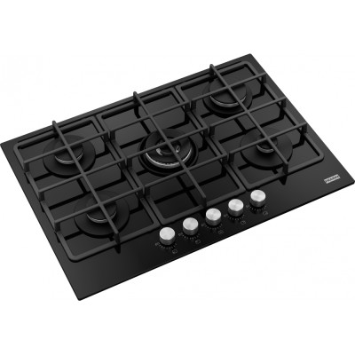Plaque de cuisson à gaz Franke FHSM 755 4G DC BK C 73 cm, verre noir