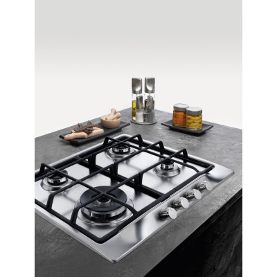Placa de gas Franke 600 fhtl 604 3g tc xs c de 60 cm en acero inoxidable