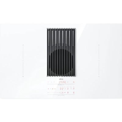 Plaque de cuisson à induction Elica Libra evo wh/a/83 avec hotte intégrée 83 cm verre blanc