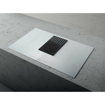 Plaque de cuisson à induction Elica Libra evo wh/a/83 avec hotte intégrée 83 cm verre blanc
