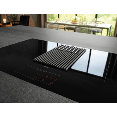 Elica Libra evo bl/a/83 induction hob with integrated hood 83 cm black glass