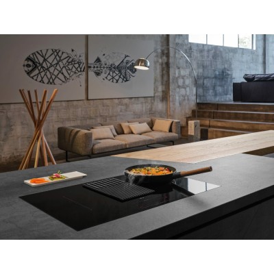 Elica Libra evo bl/a/83 induction hob with integrated hood 83 cm black glass