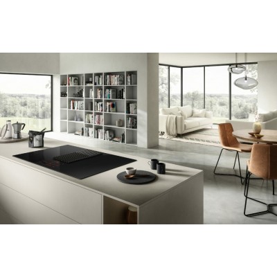 Elica Libra evo bl/a/83 induction hob with integrated hood 83 cm black glass