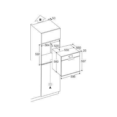 Coldline w60g built-in blast chiller life h 60 cm metallic grey
