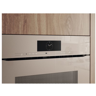 Piekarnik mikrofalowy do zabudowy Miele h 7840 bmx 45 cm perłowy beż
