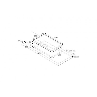 Bertazzoni p905cmodx moderna placa de gas 90 cm acero inoxidable