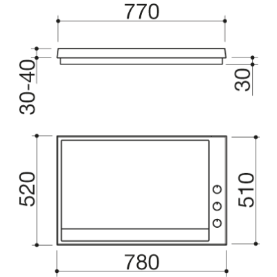 Barazza 1pti8tk 80 cm Edelstahl-Einbau-Teppanyaki-Grill für den Außenbereich