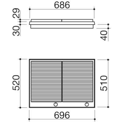 Barbecue d'extérieur encastrable Barazza 1pti7bq 70 cm en acier inoxydable