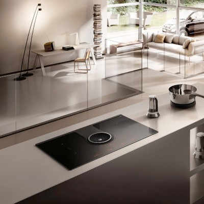 Elica Nikolatesla One HP Evo Bl/A/83 Induction Hob with Integrated Hood 83cm