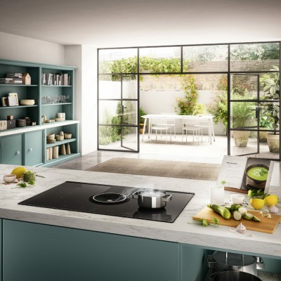 Elica Nikolatesla One HP Evo Bl/A/83 Induction Hob with Integrated Hood 83cm