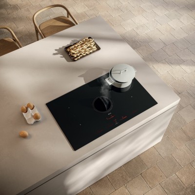Elica NikolaTesla Switch evo bl/a/83 Induktionskochfeld mit integriertem Dunstabzug 83 cm