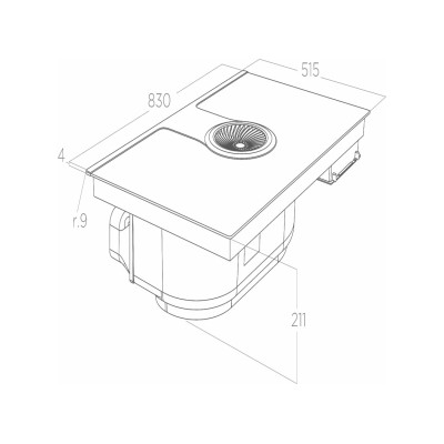 Elica NikolaTesla One evo bl/a/83 induction hob with integrated hood 83 cm