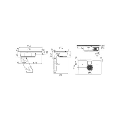 Elica NikolaTesla One evo bl/a/83 piano induzione con cappa integrata 83 cm