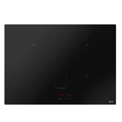 Elica Nikolatesla fit raw br/a/72 Induktionskochfeld integrierte Dunstabzugshaube 70 cm mattschwarzes Glas
