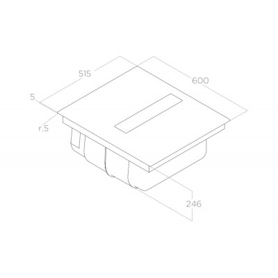 Elica Nikolatesla fit raw br/a/60 induction hob integrated hood 60 cm matt black glass