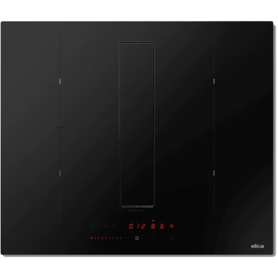 Elica Nikolatesla fit raw br/a/60 induction hob integrated hood 60 cm matt black glass