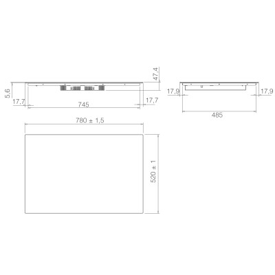 Elica Ratio Connex 804 Plus 80cm induction hob with black glass