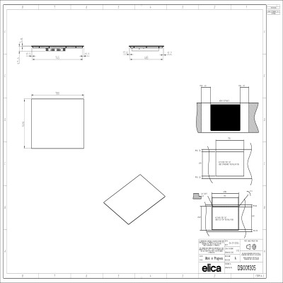 Plaque de cuisson à induction Elica Ratio Connex 803 Plus 80 cm avec verre noir