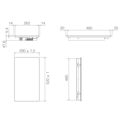 Plaque de cuisson à induction Domino Elica Ratio Connex 302 Plus 30 cm avec verre noir