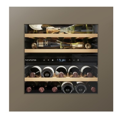 Vinoteca empotrada bajo encimera Nevada nnw60-25da-wp-pr con panel de 60 cm