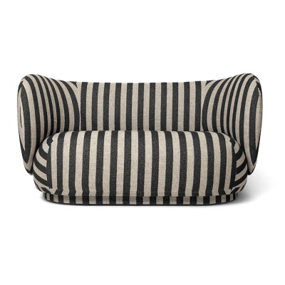 Sofá de 2 plazas Rico Louisiana de Ferm Living, 150 cm, color arena y negro