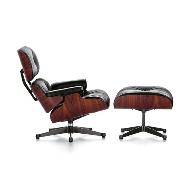 Vitra Eames Lounge Chair & Ottoman Palissandro pelle - nero