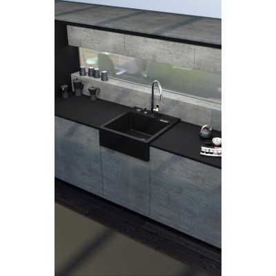 Schock Kallio M100 Einzelbecken-Aufsatzspüle 60 cm weiß