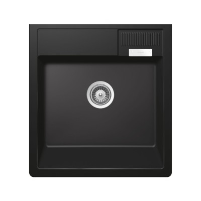 Zlewozmywak Schock Kallio M100 jednokomorowy nablatowy 60 cm czarny