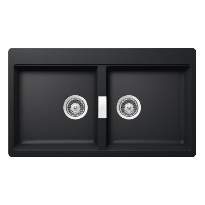 Schock Horizont N200 Doppelspüle 86 cm, Schwarz