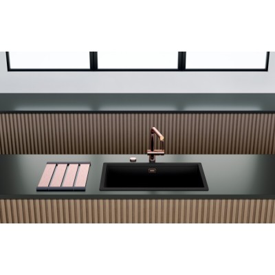 Schock Kiruna N100XL Green Line Einzelspüle, 76 cm, Schwarz