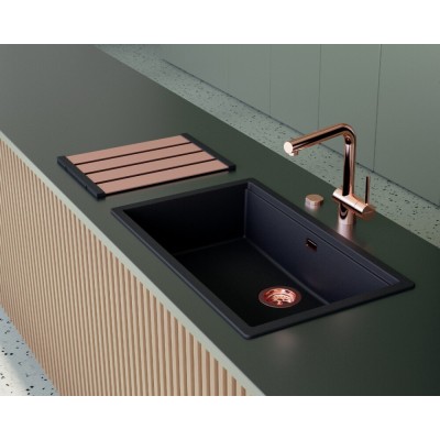 Schock Kiruna N100XL Green Line Einzelspüle, 76 cm, Schwarz