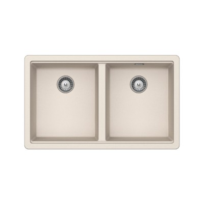Zlew dwukomorowy Schock Brooklyn N200 75 cm, nowy, aluminiowy