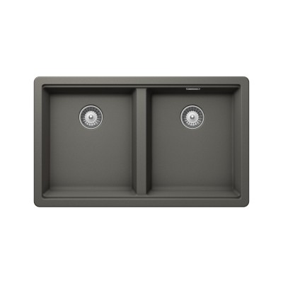 Schock Galaxy N200 Podwójna Komora Zlewozmywakowa 75 cm Silverstone