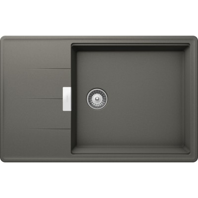Schock tia d100ls Spüle mit reversibler Abtropffläche 78 cm silbersteingrau